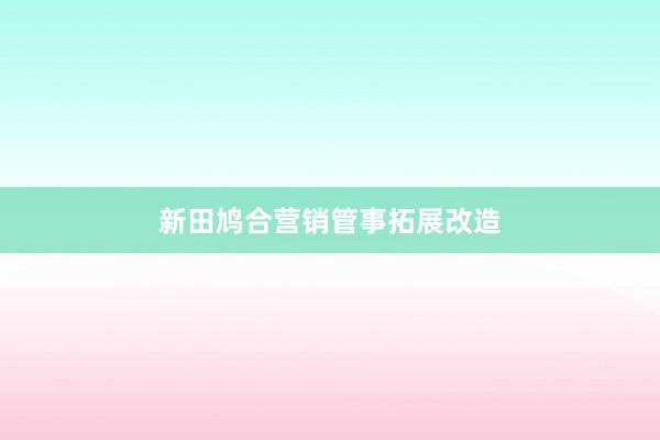 新田鸠合营销管事拓展改造